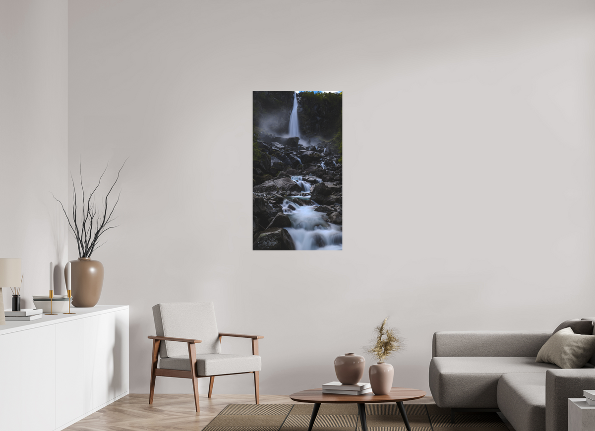 63 x 112 cm, Fine Art Print · Hahnemühle Photo Rag 308 · Unframed Falling Through Stone