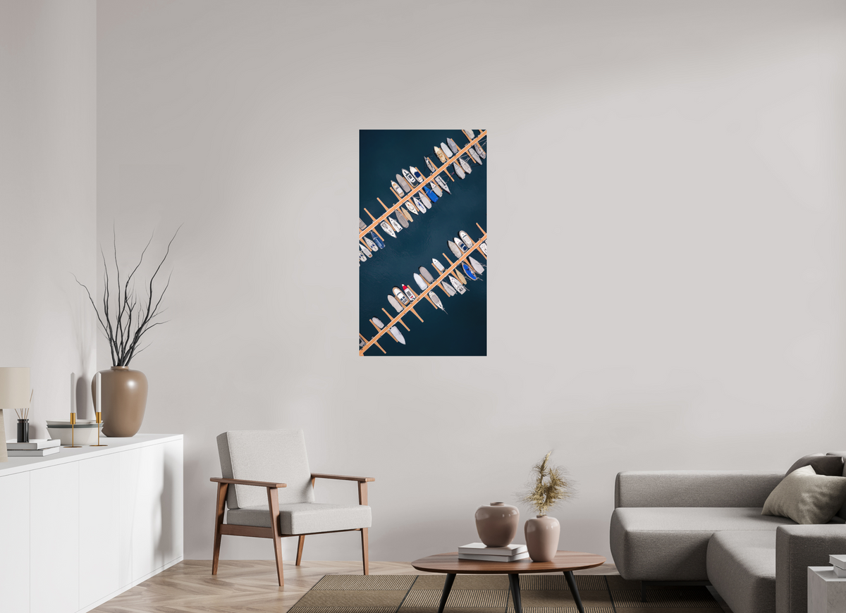 63 x 112 cm, Fine Art Print · Hahnemühle Photo Rag 308 · Unframed Harbour Geometry