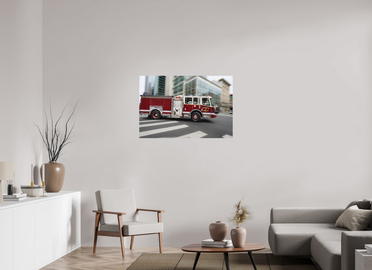 105 x 70 cm, Fine Art Print · Hahnemühle Photo Rag 308 · Unframed Rush Hour Red